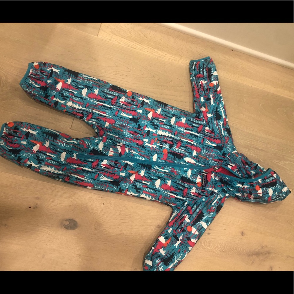 Reversible Patagonia snowsuit.